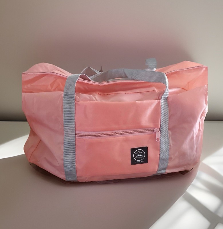 New Foldable Travel Carry-On Bag Pink Peach Bag Duffle Bag Women’s Girls