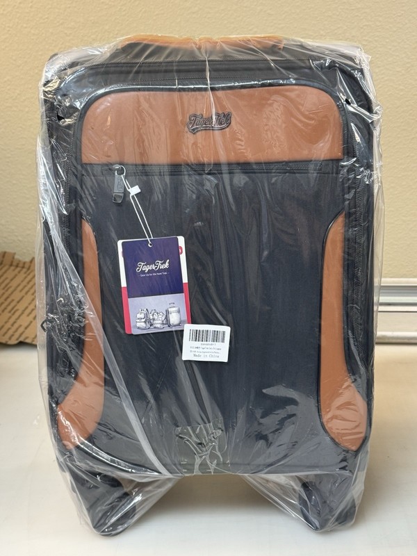 TigerTek 20” Carry On Spinner Luggage TSA Lock Rolling Suitcase Black New