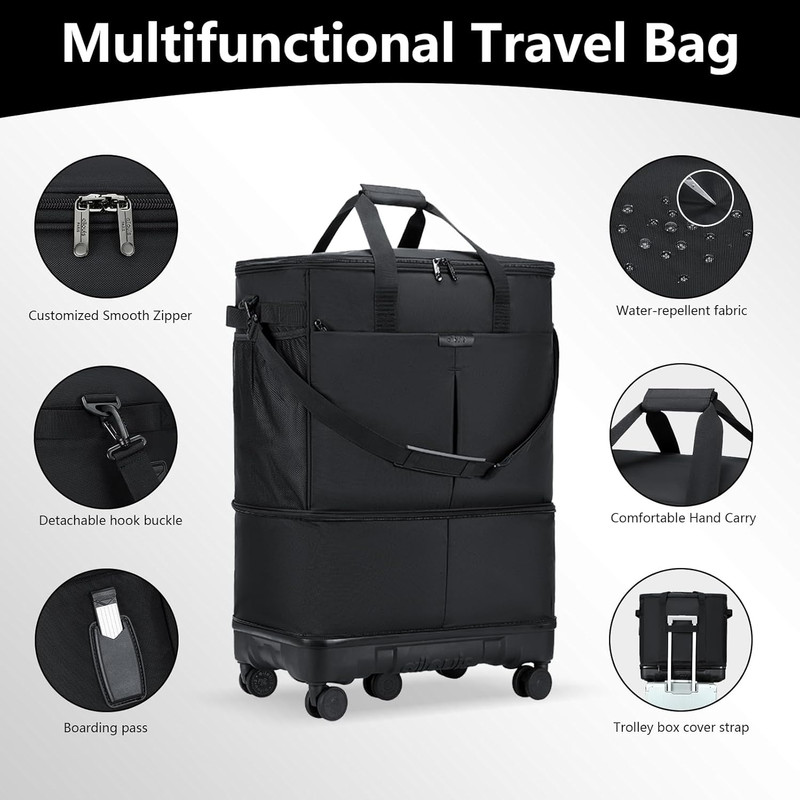 Versatile Expandable Rolling Duffle Bag with Detachable Wheels for Travel gallery