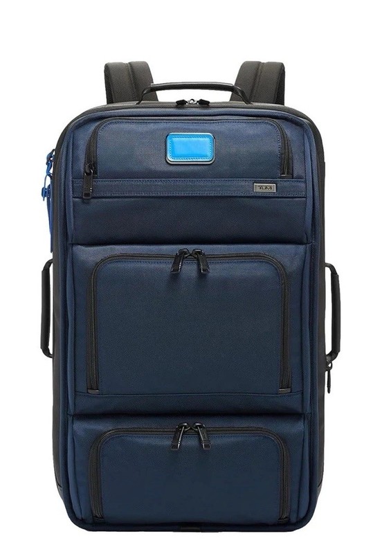 TUMI Alpha Excursion Backpack Duffel Navy Carry-On Travel Bag 22×14.