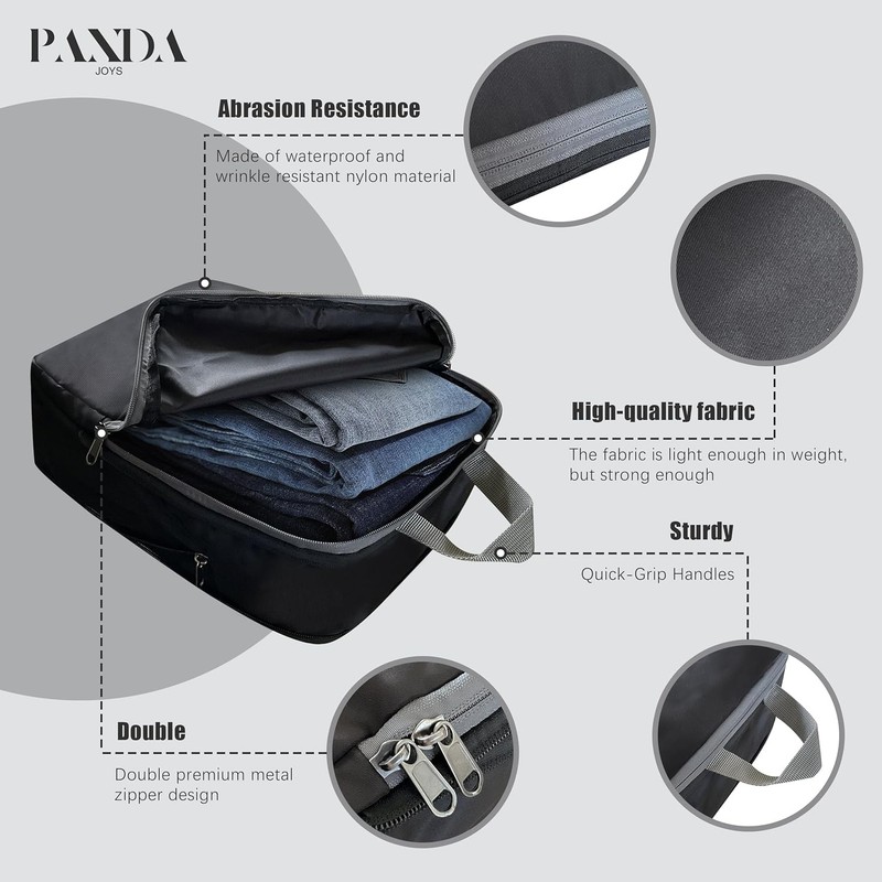 PANDA JOYS 4 Set Compression Packing Cubes Travel - Travel Accessories Expandabl gallery
