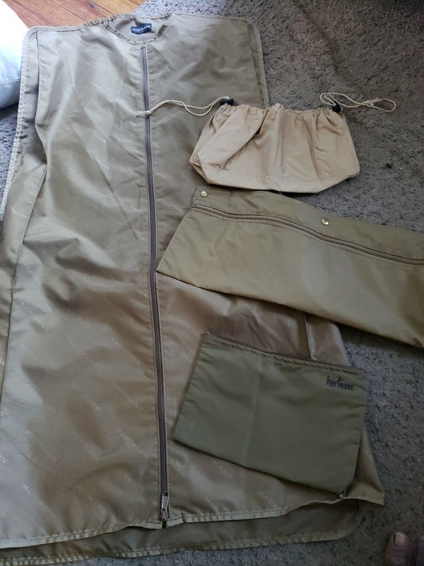 Hartmann Hanging Garment Bag Suitcase Inserts Nylon Tan lot of 4 mixed