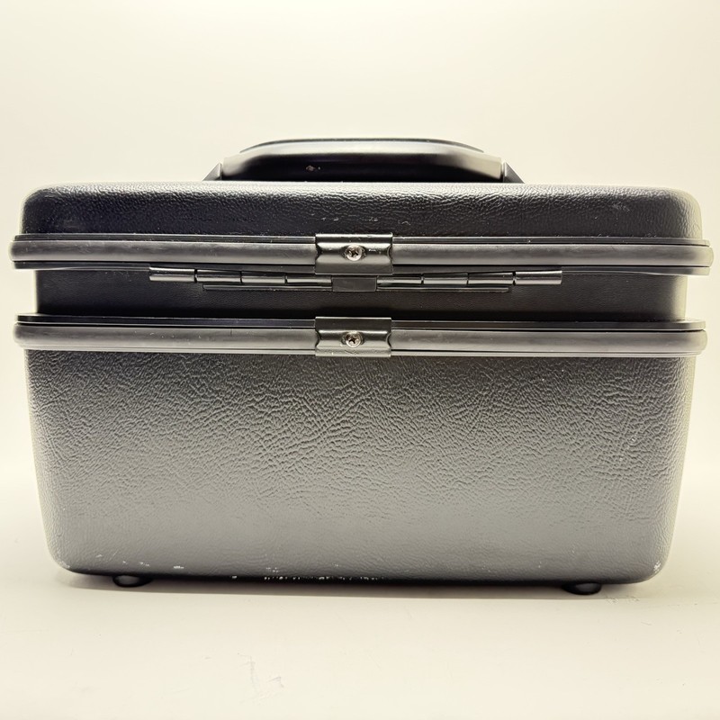 Samsonite Silhouette 4 Makeup Train Case Black USA Made w/ Key gallery