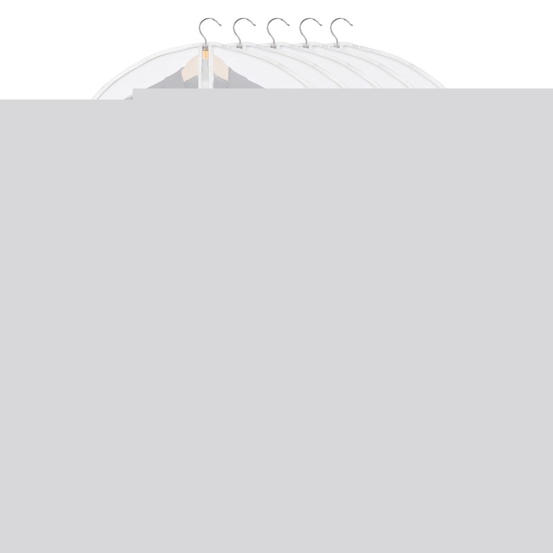 5 Pack Garment Bags for Hanging Clothes, 40″ Suit Bags for Closet Storage, Pl…