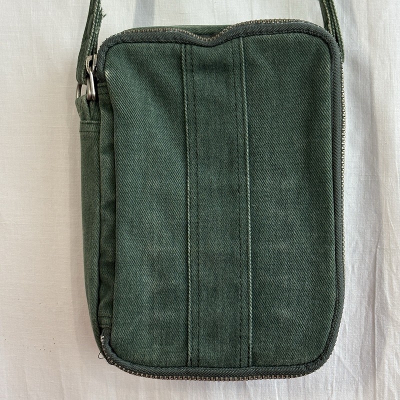 Vtg Briggs& Riley Half Moon Bay Green Unisex Canvas Crossbody Travel Utility Bag gallery