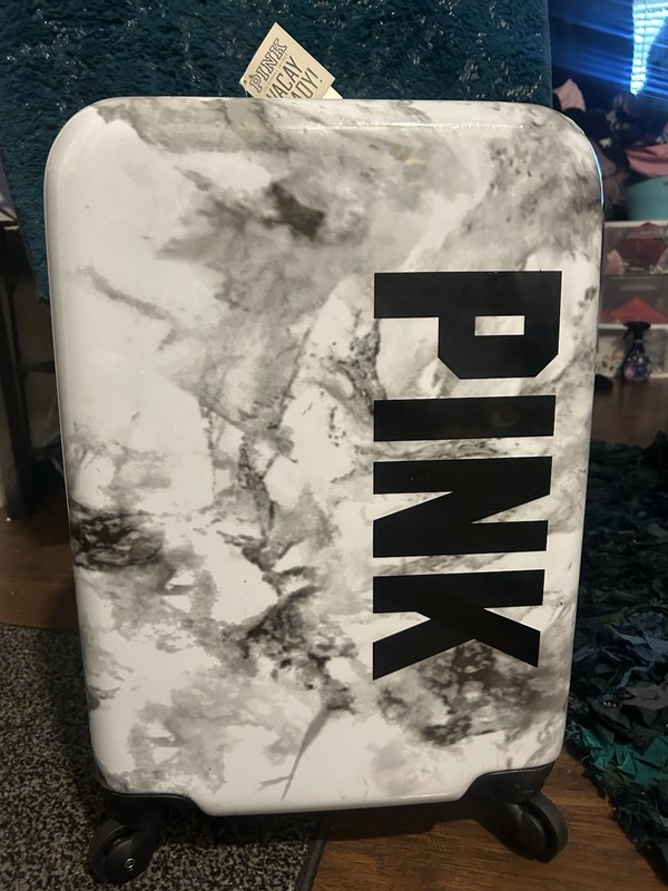 Victoria’s Secret PINK Marble Carry-On Hardcase Spinner *Includes free gift*