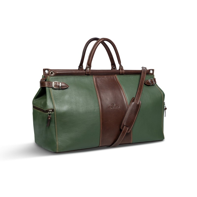 Cabrera Handmade Argentinian Full Grain Leather Duffle Bag Artisan Weekender 22" gallery