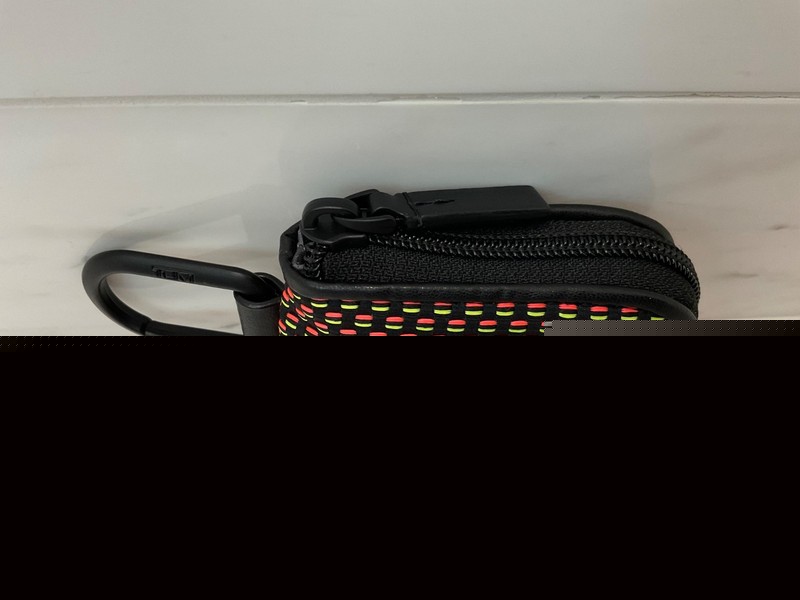 NEW TUMI + ALPHA BRAVO AirPods Pro Extra Small Pouch - RED LIME WEAVE gallery