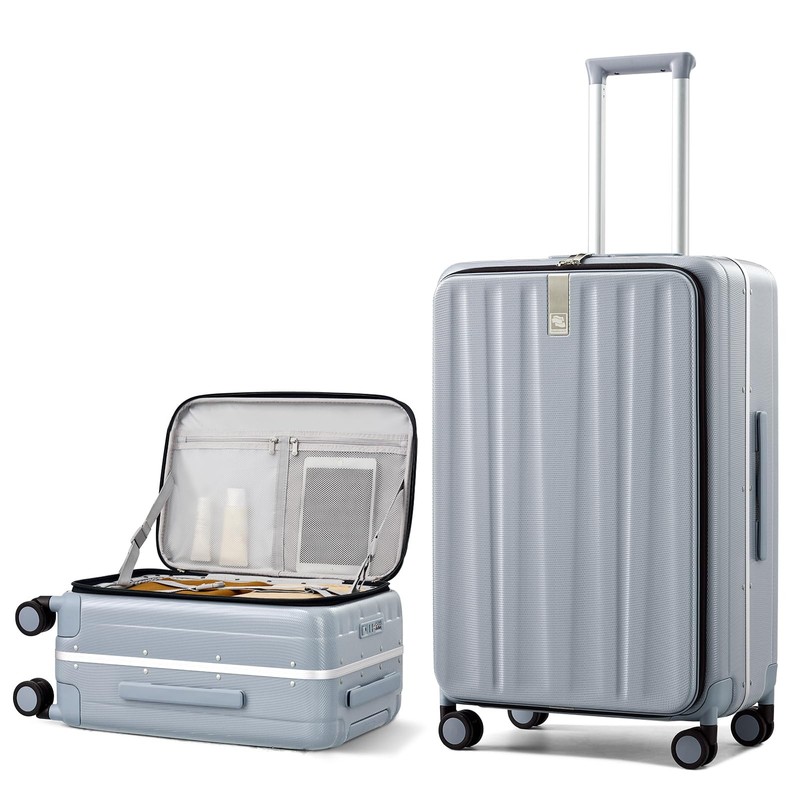 26 Inch Large Checked Luggage PC Hard Shell Luggage Top Opening Travel Luggag…