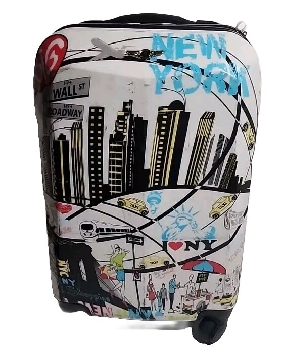 Rockland Departure Hardside NY Spinner Wheel Luggage, Assorted/Multicolor