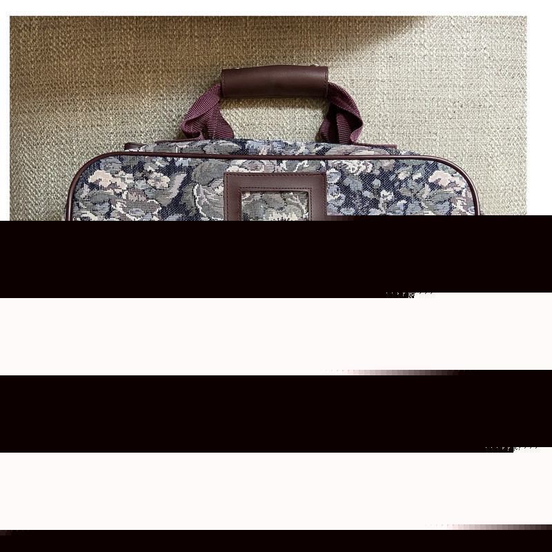 Practical Concepts Luggage Co 21″ Temple Bag Vintage Floral Blue/Burgundy