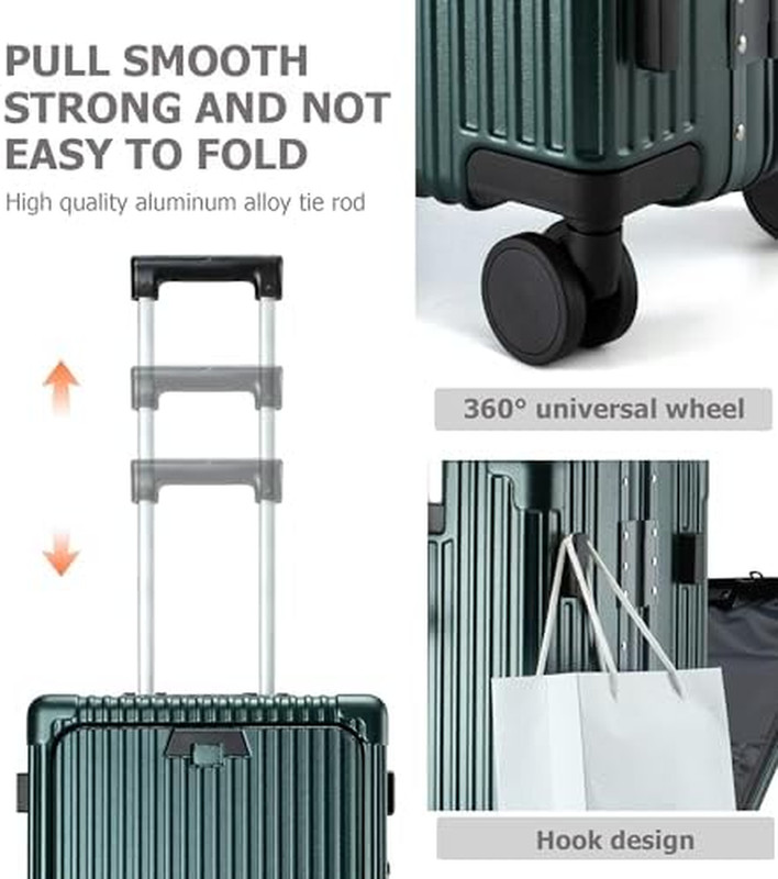 Aluminium Frame PC Hard Shell Spinner Wheels Luggage,20.8"X15"X8.7 Airline Appro gallery