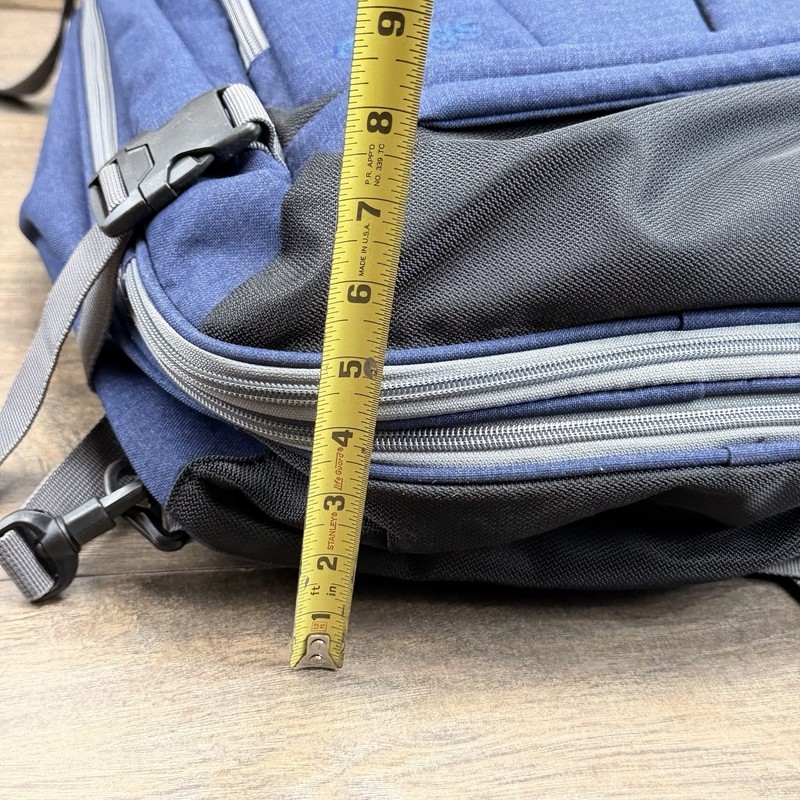 eBags Backpack Mother Lode Heathered Blue Convertible/Expandable Travel-READ gallery
