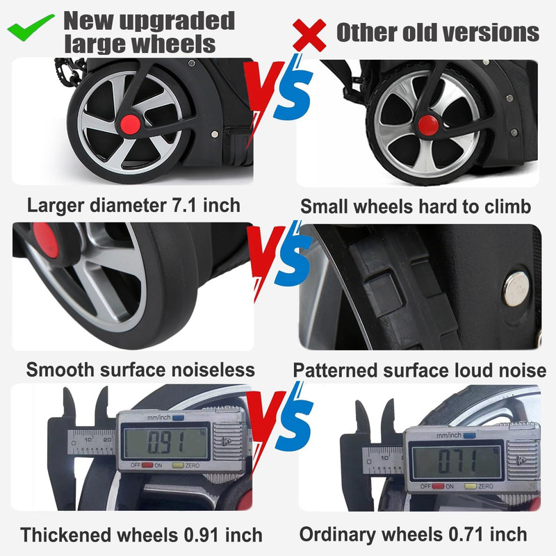 Waterproof 55L Rolling Backpack with Wheels & Laptop Compartment - Black gallery