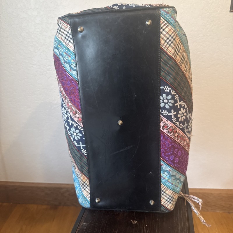 World According to Jess Patchwork Weekender Duffle Bag Travel Bag 18x12x8 NWOT gallery