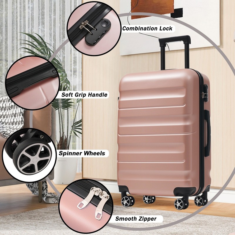 6 Set ABS Hardshell Luggage Set Check-In Sizes Suitcases for Travel & Business gallery