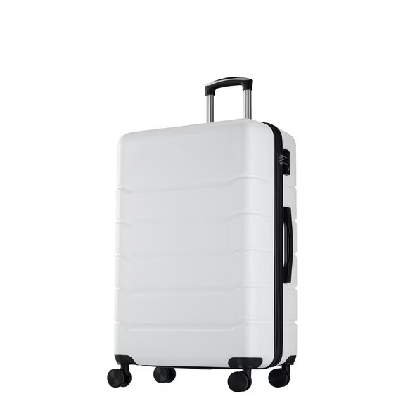 EDX 20” Hardside Carry On Spinner Luggage Expandable ABS Suitcase White
