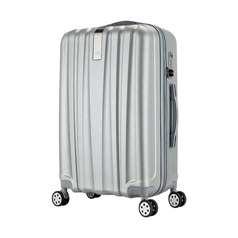 TRAVLR ABS+PC lightweight expandable 24″ check-in luggage trolley Silver