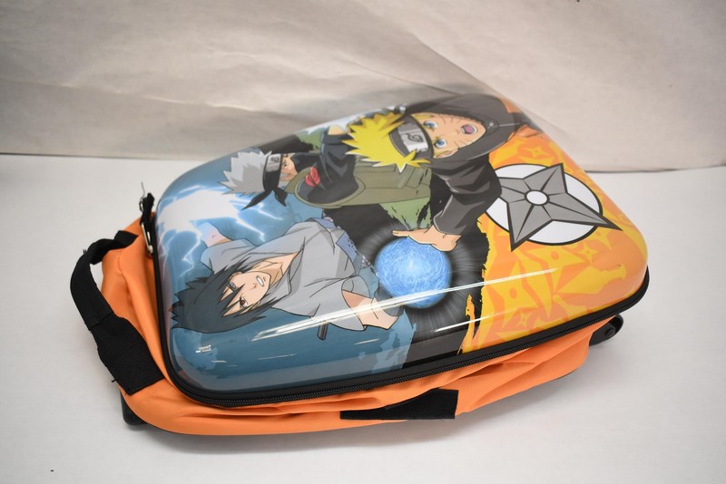 Naruto Multicolor Boys Hardcase Rolling Kid's Luggage Anime Suitcase Carry On gallery