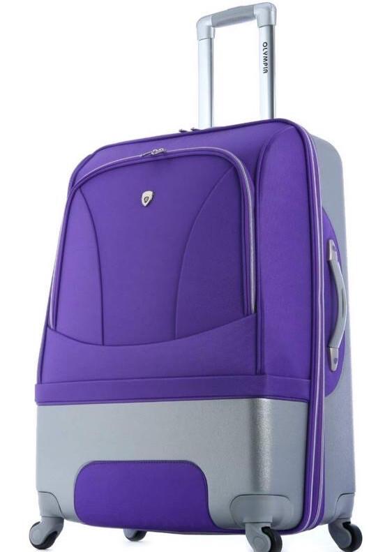 Olympia U.S.A Luggage Majestic Expandable Suitcase 21’ ,Plum