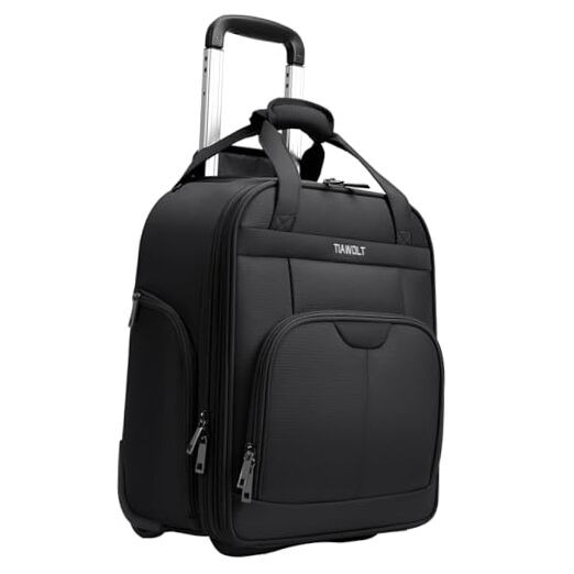 Multi-functional 16-Inch Underseat Carry on Luggage Underseat 16-Inch Black