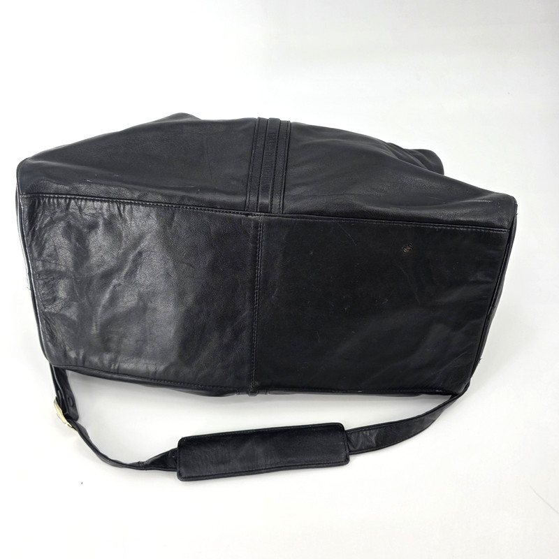 Scully Soft Leather Weekender Duffel Black Pockets Shoulder Strap Carry On Soft gallery