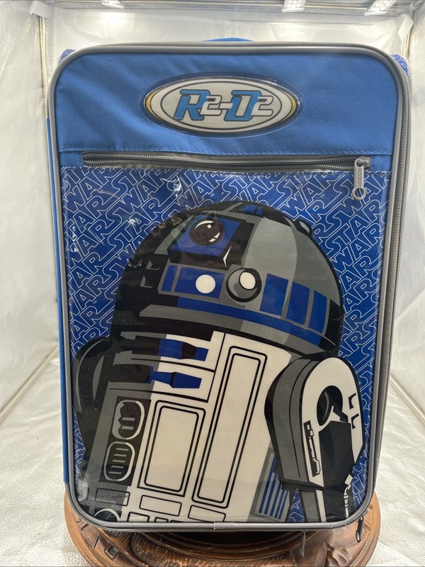 LucasFilm STAR WARS R2-D2 LUGGAGE Rolling Suitcase 18x12x8 Kids EUC