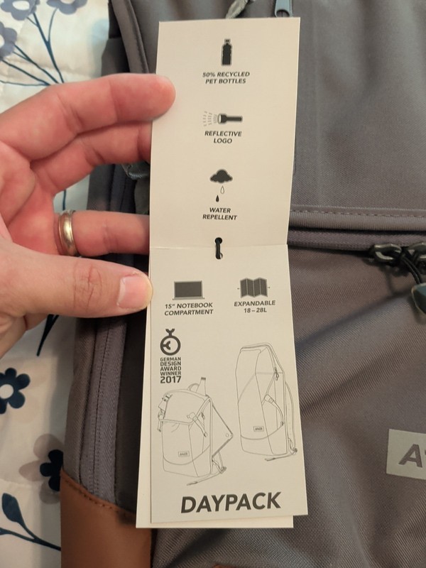 AEVOR Unisex 18L Daypack Proof Backpack Moor Grey, 15-in Laptop Compartment gallery