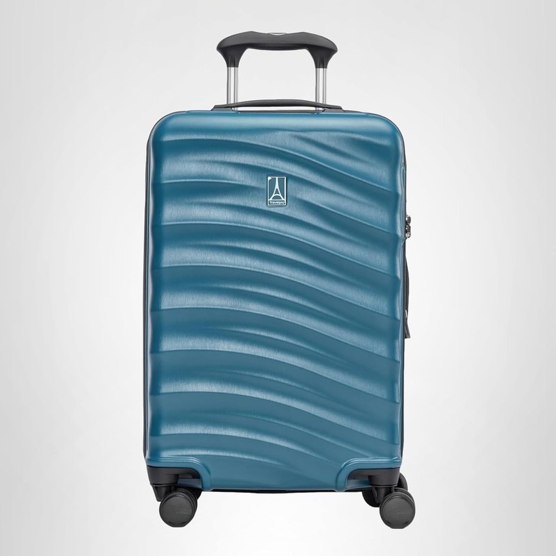 Durable 25-Inch Teal Hard Shell Checked Luggage with Scratch Resistant Finish gallery