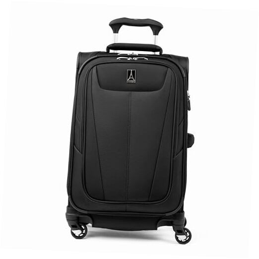 Maxlite 5 Softside Expandable Luggage with 4 Spinner Carry-on 21-Inch Black