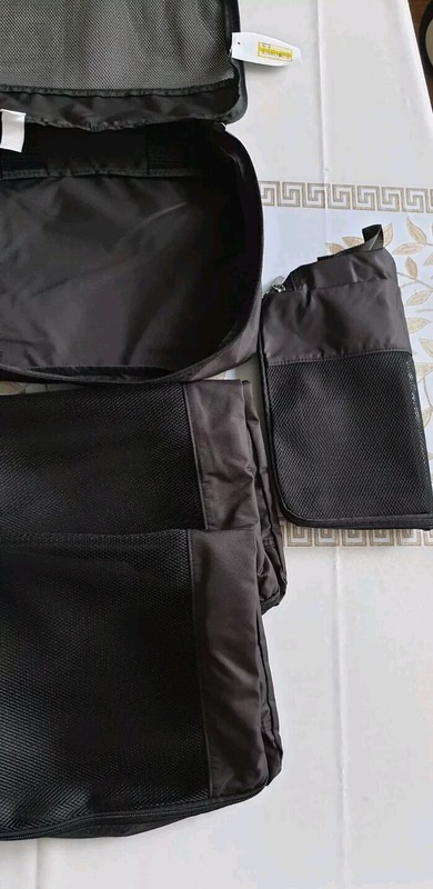 Open Story 7-Piece Packing Cube Set 100% Recycled Polyester w/Mesh Top - Black gallery