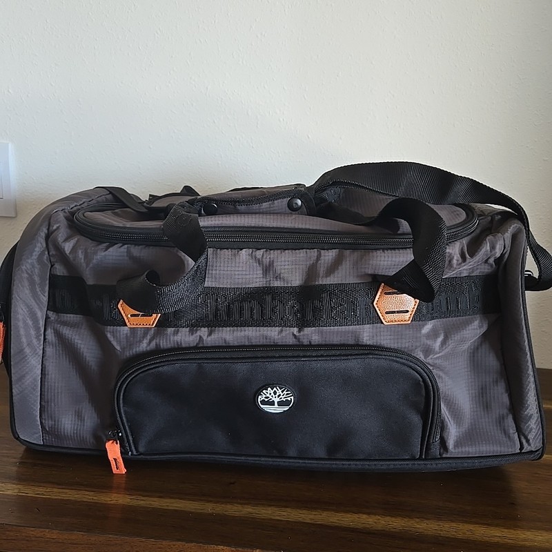Timberland Highgate Spring Collection 22″ Duffle Travel Bag Gray Orange Black