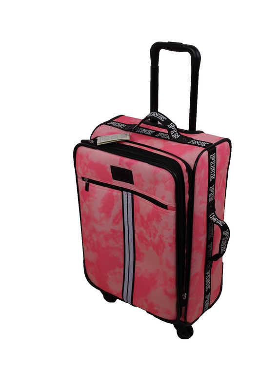 VICTORIA'S SECRET PINK TIE DUE CARY-ON WHEELIE SUITCASE LUGGAGE NWT gallery