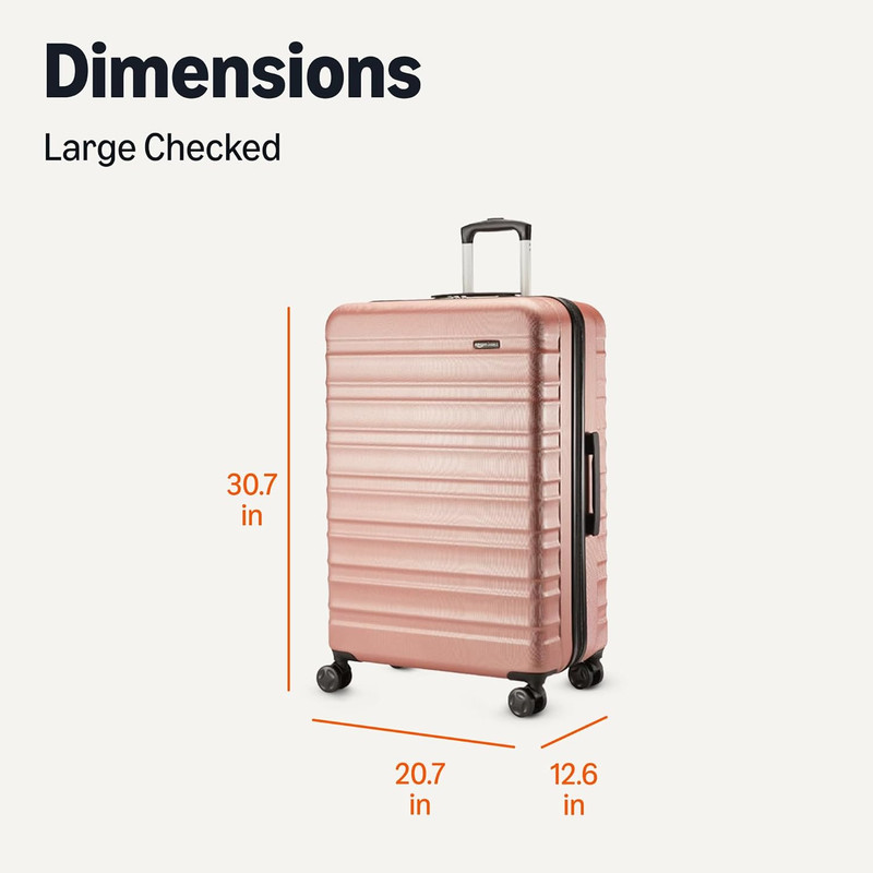 Amazon Basics 30" Hardside Large Checked Luggage, Hardshell Suitcase with Wheels gallery