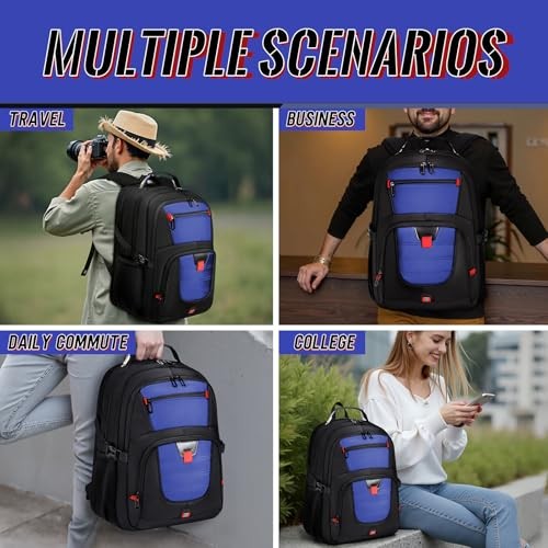 Extra Large Laptop Backpack with 18.4 Inch（22"*15"*10"） Blue gallery