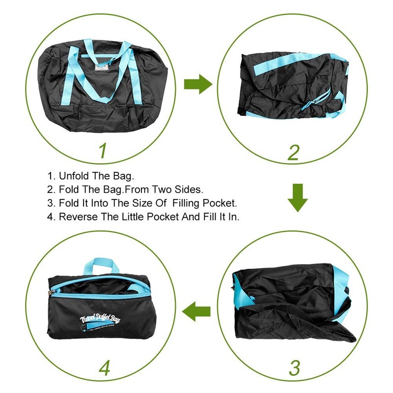Foldable Duffel Bag 46L Lightweight Travel Luggage Collapsible Backup Sports gallery