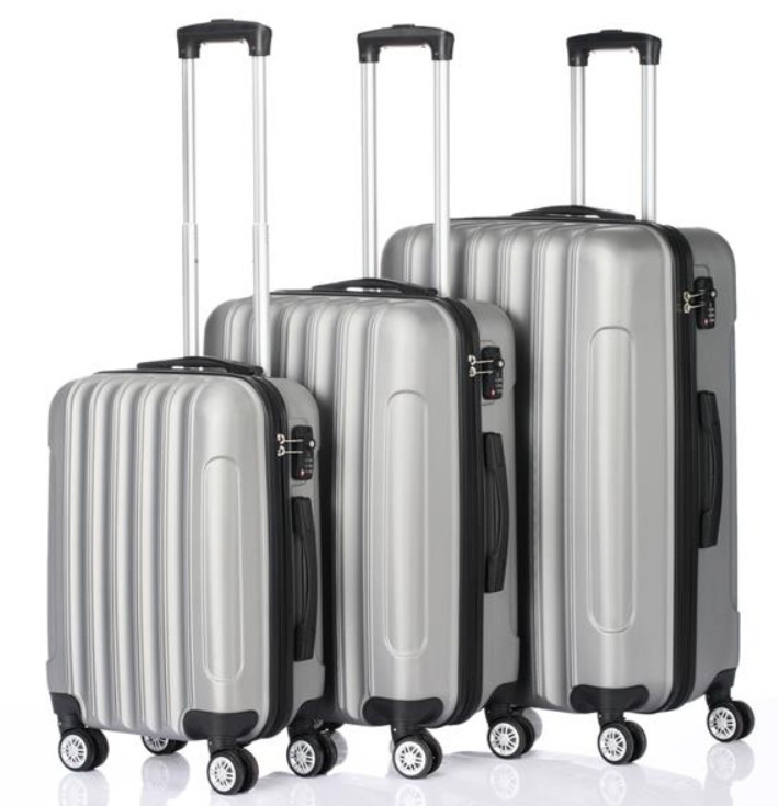 3-in-1 Multifunctional Large Capacity Traveling Storage Suitcase Silver Gray