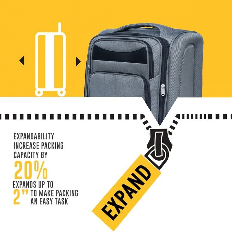 Softside Rolling Suitcase Set 20+24 Inch Oxford Fabric Trolley Luggage gallery