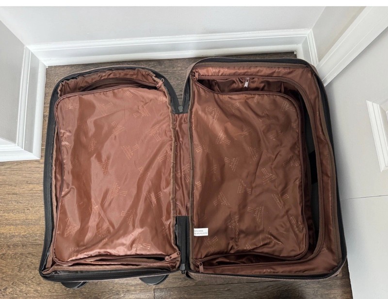 "NEW RARE" Monster Energy Drink Java Brown Rolling Canvas Luggage Suitcase gallery