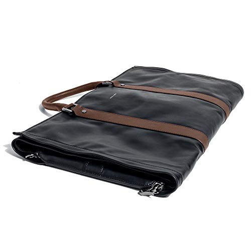 Hook + Albert Men’s Project 11 All Leather Garment Weekender Bag White Stripe gallery