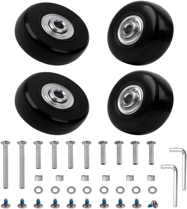 Replacement Wheels for Luggage 45Mm X 18Mm Set of 4 Luggage Suitcase Replacement
