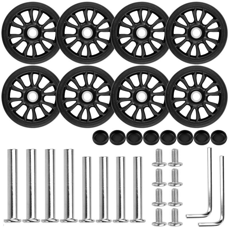8 PCs Luggage Wheel Replacement, 55 x 13 mm Suitcase Trolley Replacement Whee…