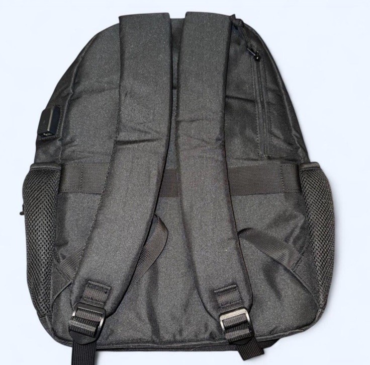 Krosias Black Synthetic Backpack 16" USB Port Multiple Compartments gallery