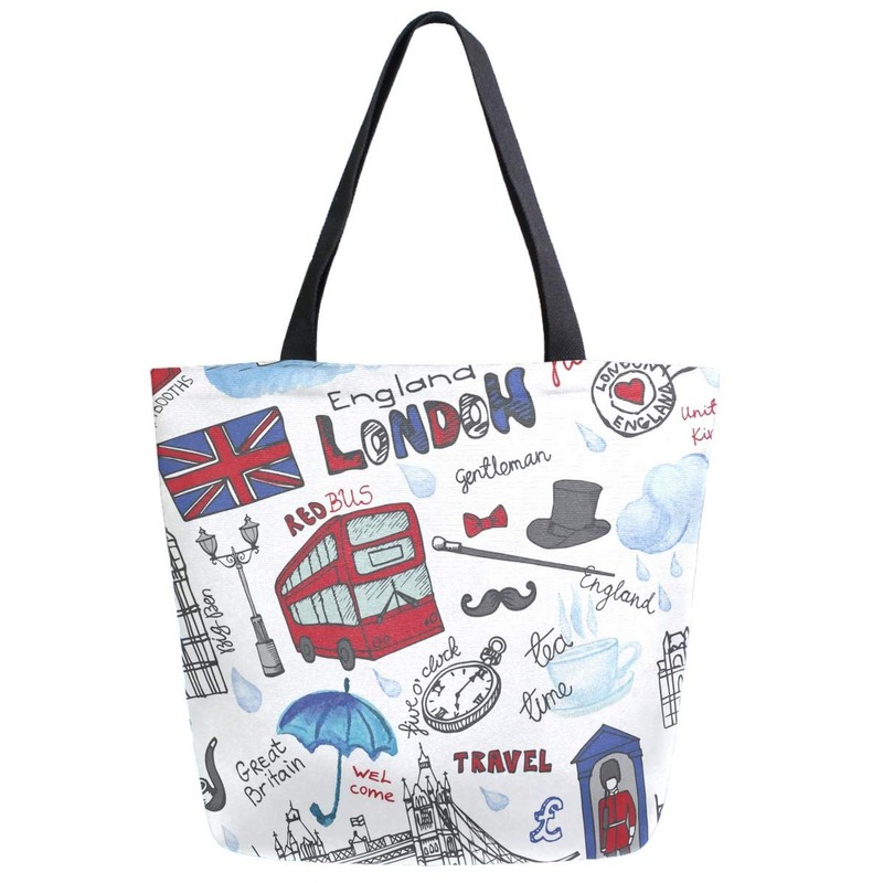 Stylish Cute Pattern Extra Large Shoulder Tote Bag for Beach Travel Weekender...