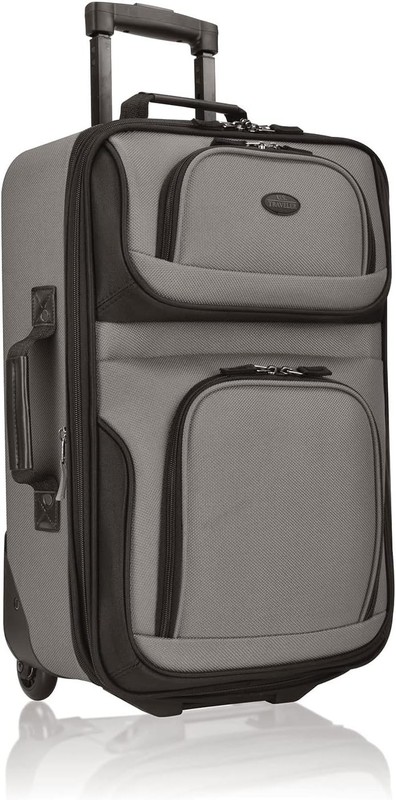 Lightweight Polyester Carry-on Suitcase 2-Wheel Water Resistant Grey gallery