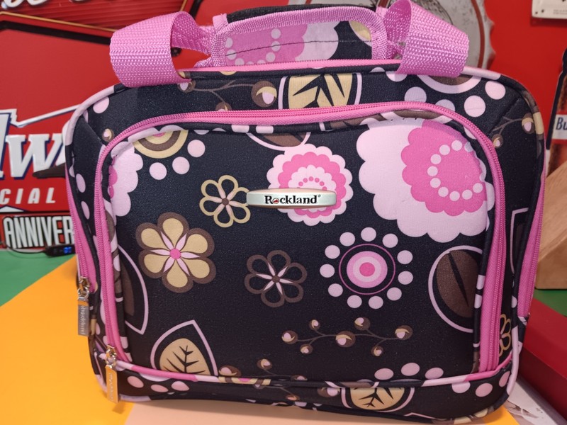 Rockland 14″ Soft sided Travel – Carry-On Luggage Pink/White Flower design