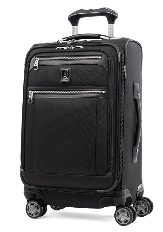 TRAVELPRO Platinum Elite 21″ Expandable Carry-On Spinner Luggage, Shadow Black