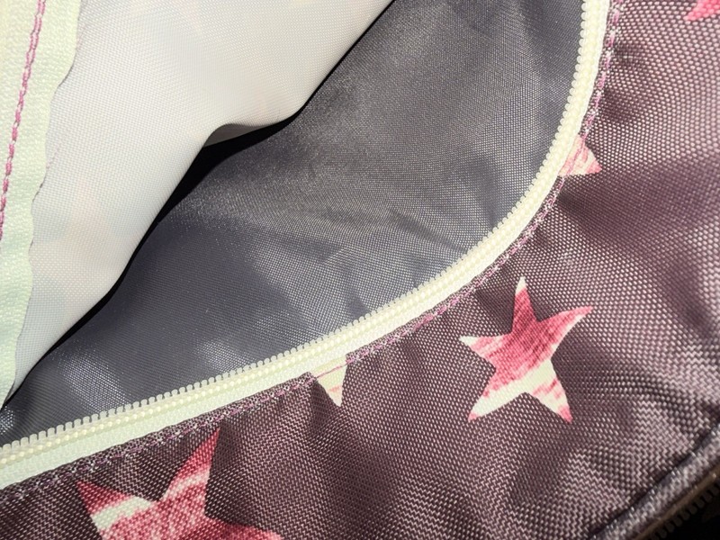 Under Armour Star Pattern Backpack 18" Dark Red Gray Beige Adjustable Straps gallery