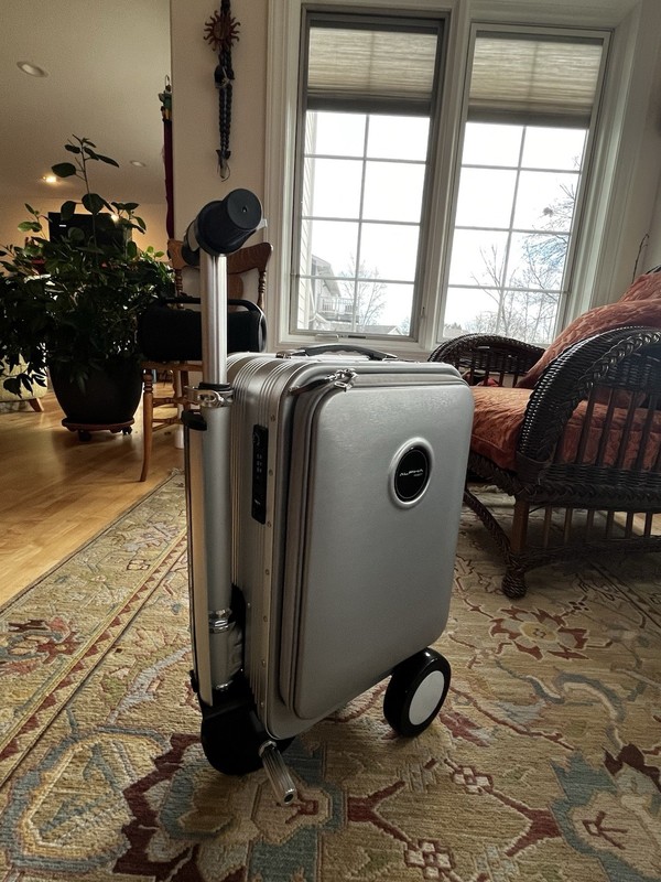 Kids Alpha Robot Smart Rideable Aluminum Suitcase with TSA Lock