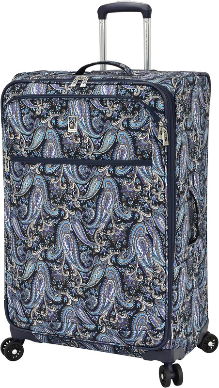 Mayfair 29 Inch Expandable Softside Spinner Suitcase, Navy White Paisley gallery